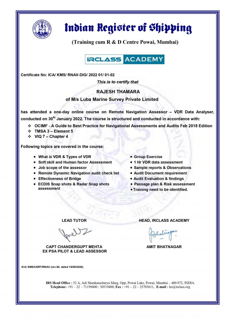 VDR Auditor